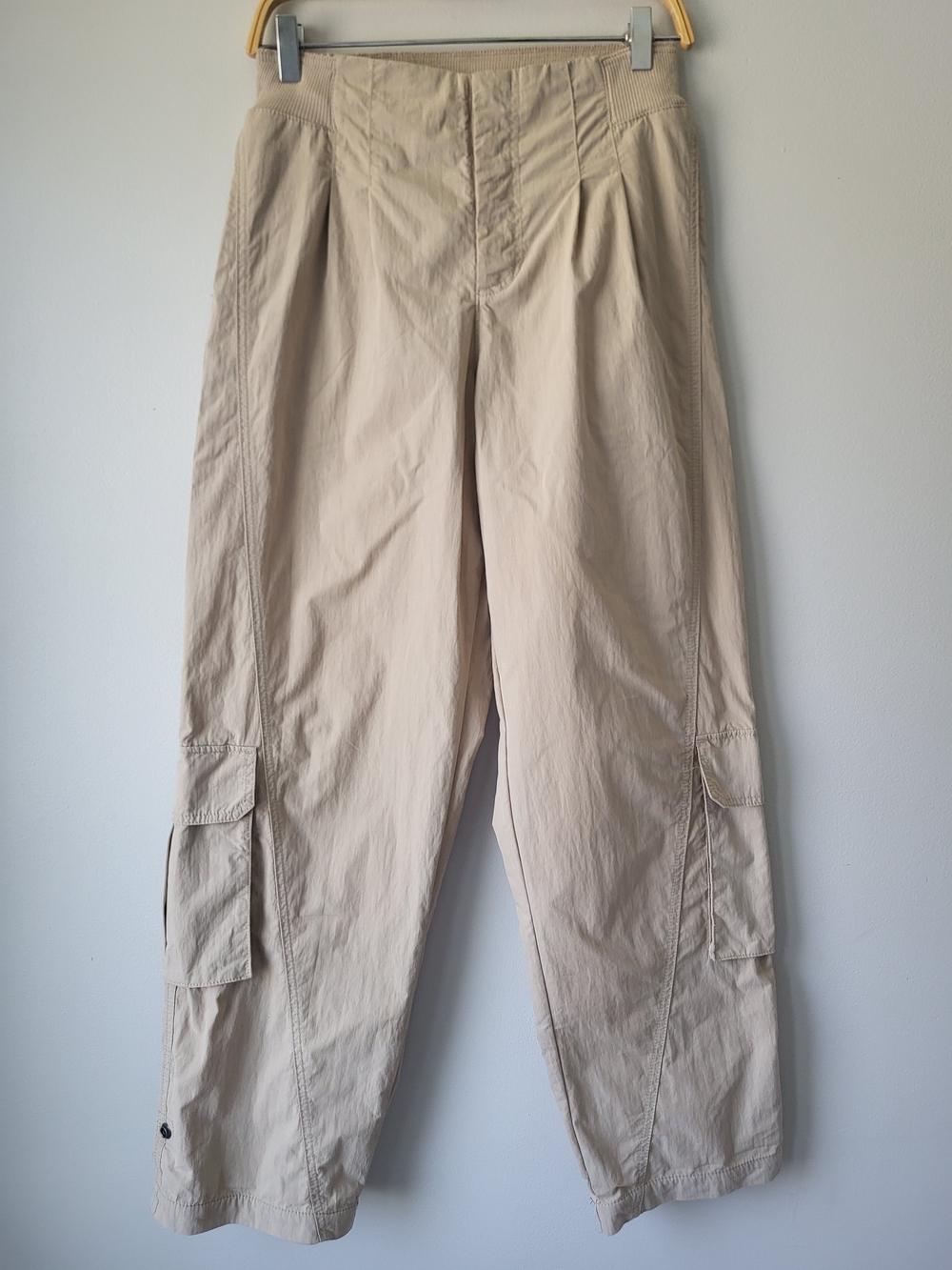 Free People Movement Beige Cargo Utility Pants - Neutral Casual Trousers